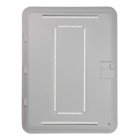 On-Q Legrand 20-Inch Media Enclosure front view, ideal for organized home networking.