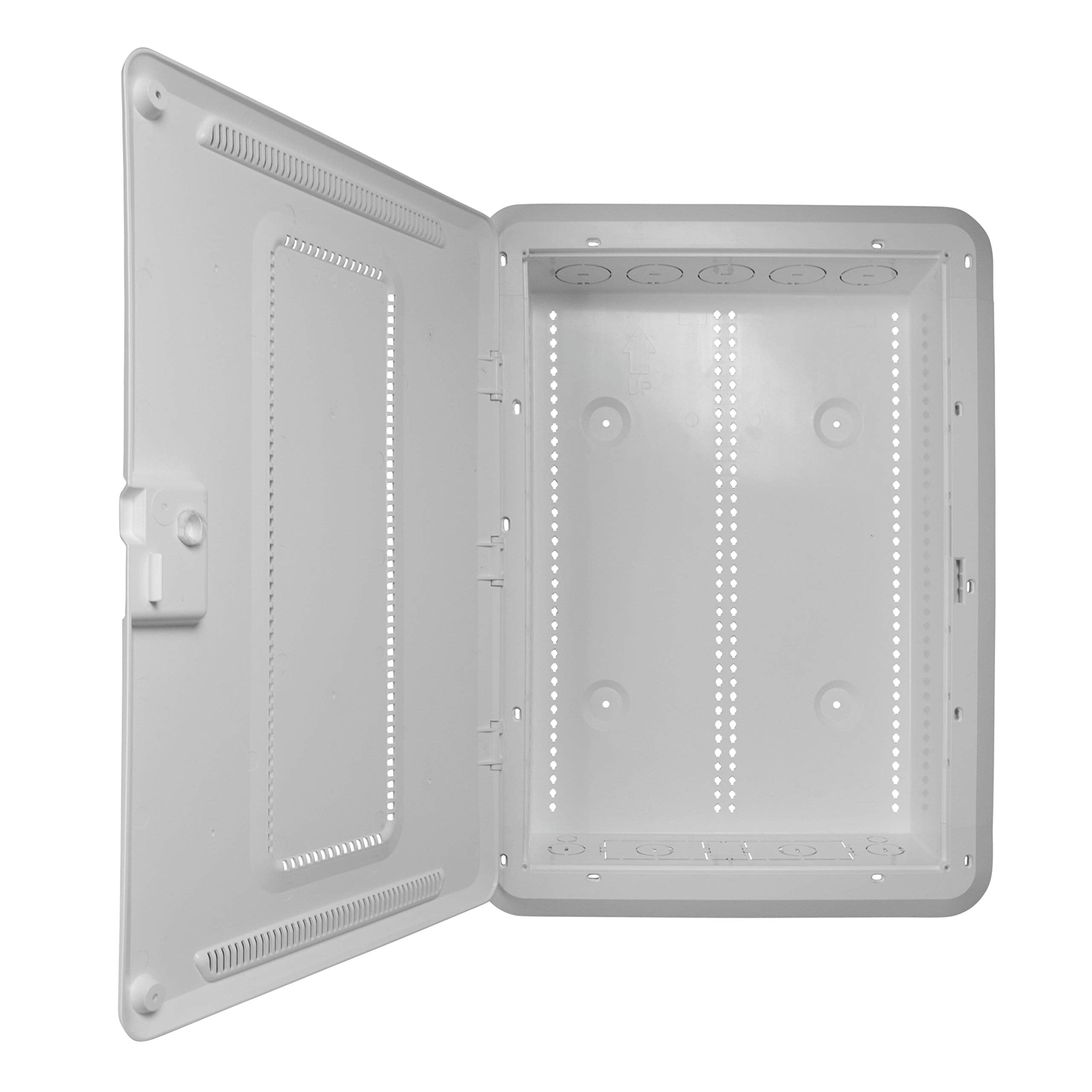 Universal mounting grid showcases broad compatibility with third-party devices.