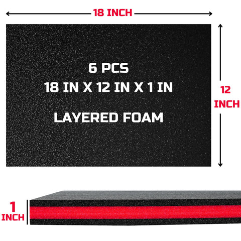 ONREVA foam inserts six sheets laid out for customization