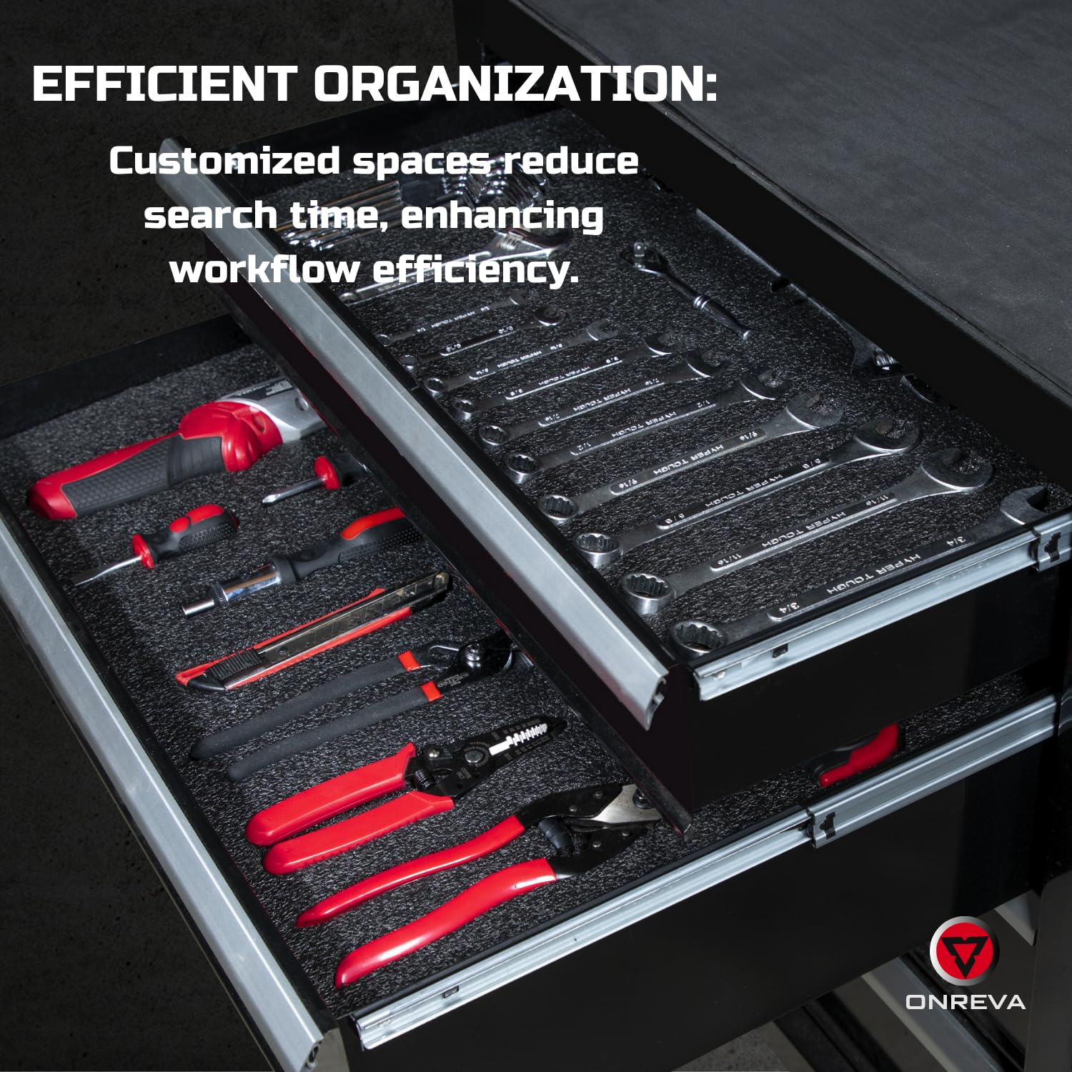 ONREVA odorless foam keeps your workspace pleasant and storage odor-free.