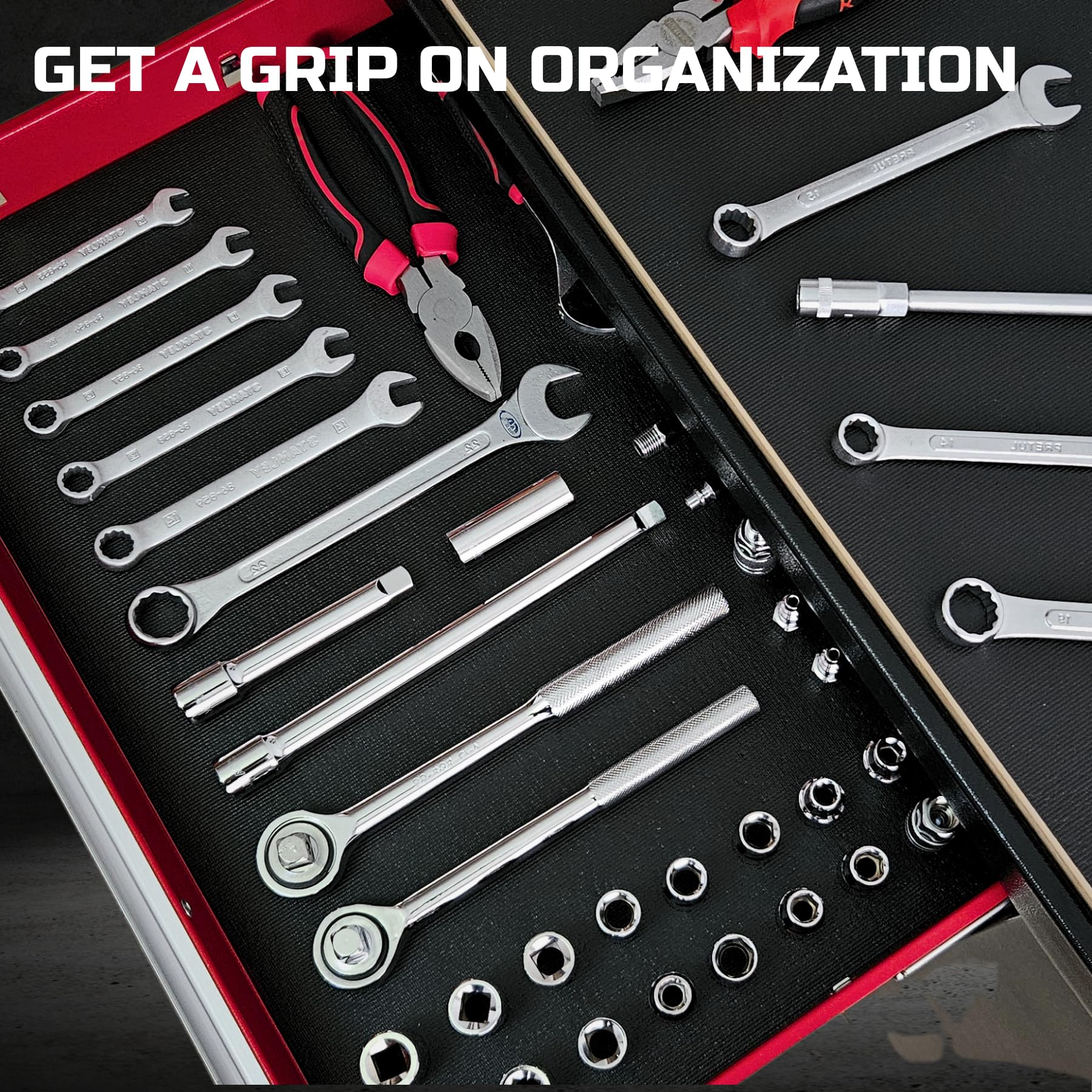 ONREVA heavy-duty liner fits multiple brand tool chests for quick setup.