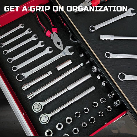 ONREVA heavy-duty liner fits multiple brand tool chests for quick setup.