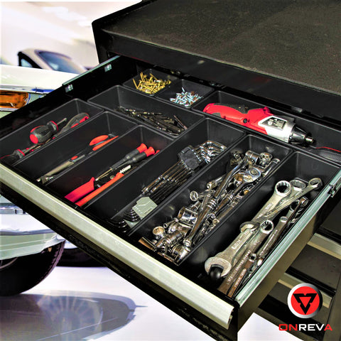 ONREVA divider setup helps separate tools for organized drawer spaces