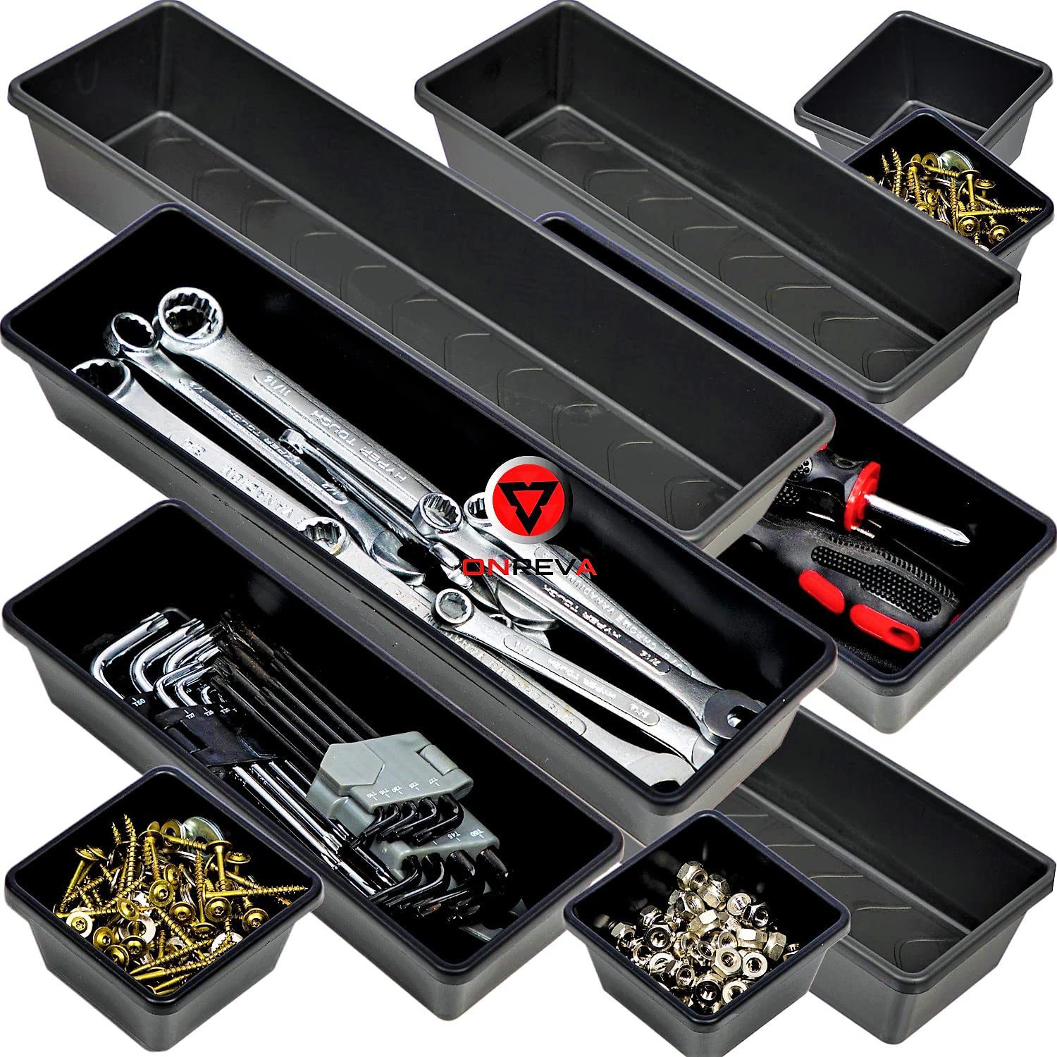 ONREVA toolbox organizer tray large keeps tools neatly arranged for quick access