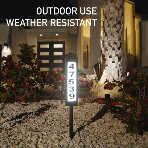 Ontel Sensor Brite 360-degree LED sign enables comprehensive night visibility for your home