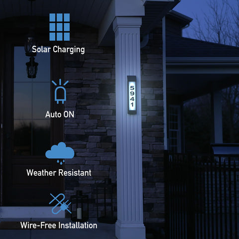 Ontel Sensor Brite includes numbers and letters for customizable address display
