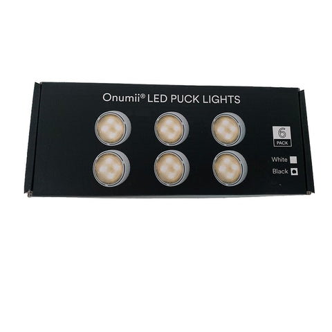 Onumii battery powered puck light requires no wiring for placement flexibility