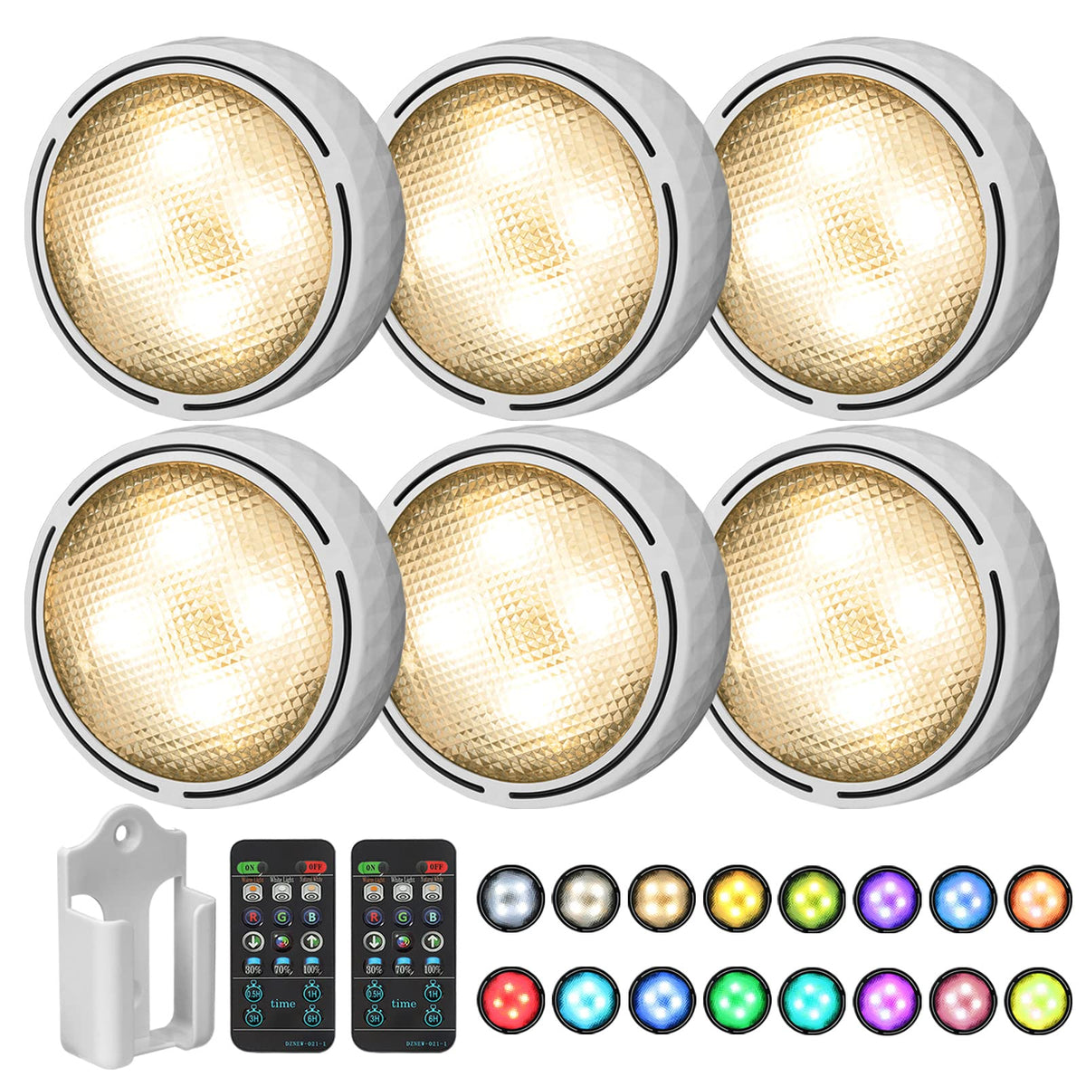 Onumii LED Puck Light under-cabinet setup adds subtle glare-free kitchen illumination.