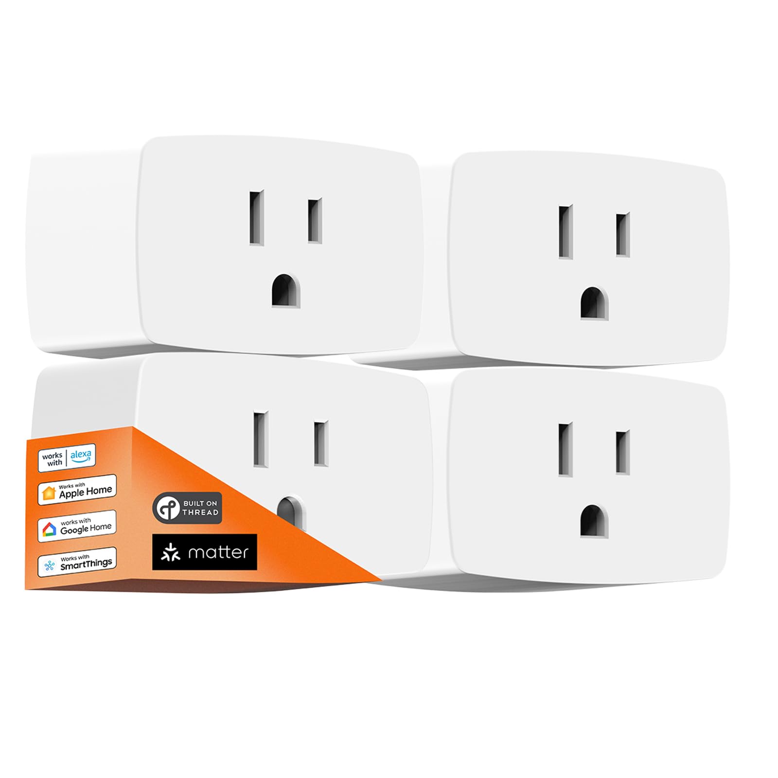 Onvis Matter over Thread Smart Plug compact design saves outlet space.