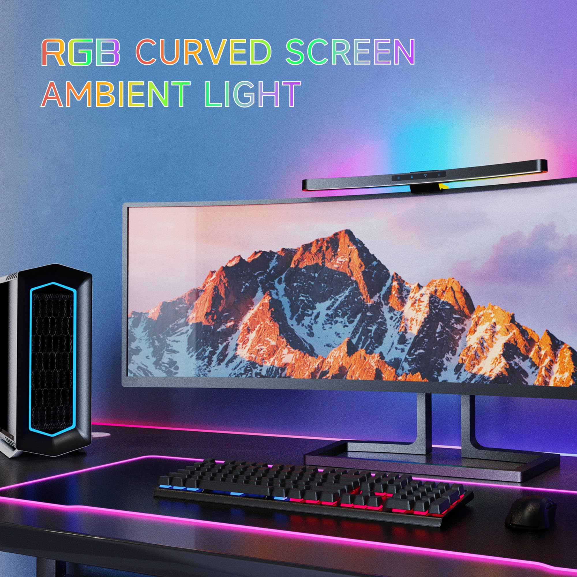 ONWAY light bar camera base keeping webcam aligned and desk space clear