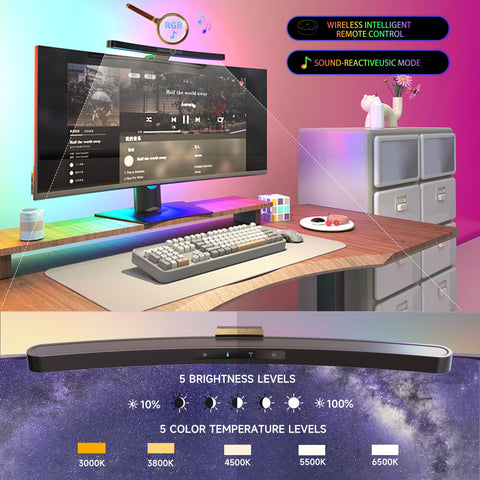 ONWAY light bar design reducing screen glare for focused work