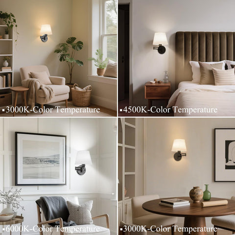Onwecen remote-control wall sconces offer easy brightness and color adjustments from your sofa.