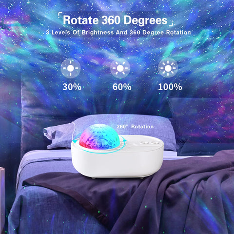 ONXE Galaxy Projector remote-adjustable brightness and color settings