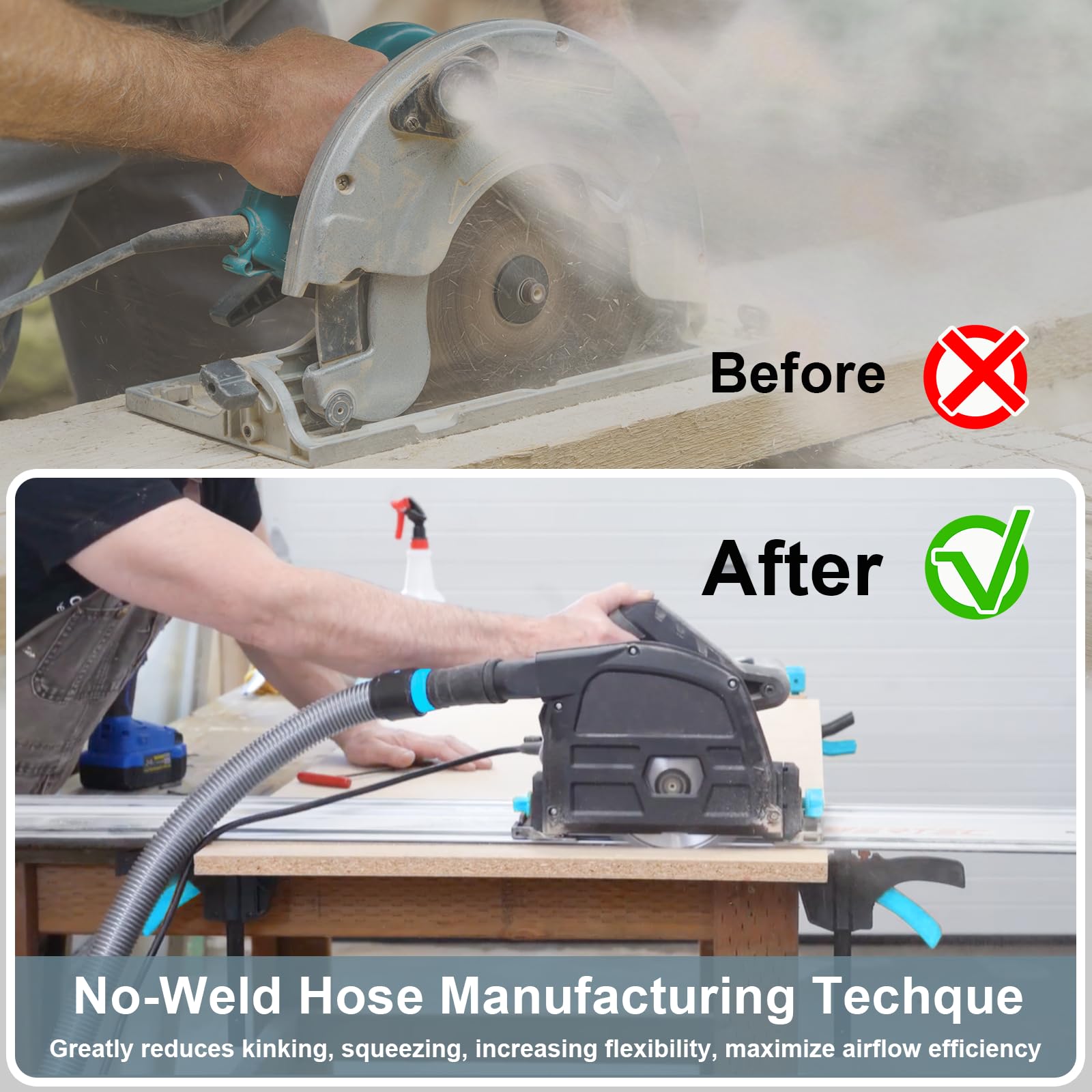 Onylraep hose kit 5 adapters enables quick tool changes across woodworking devices.