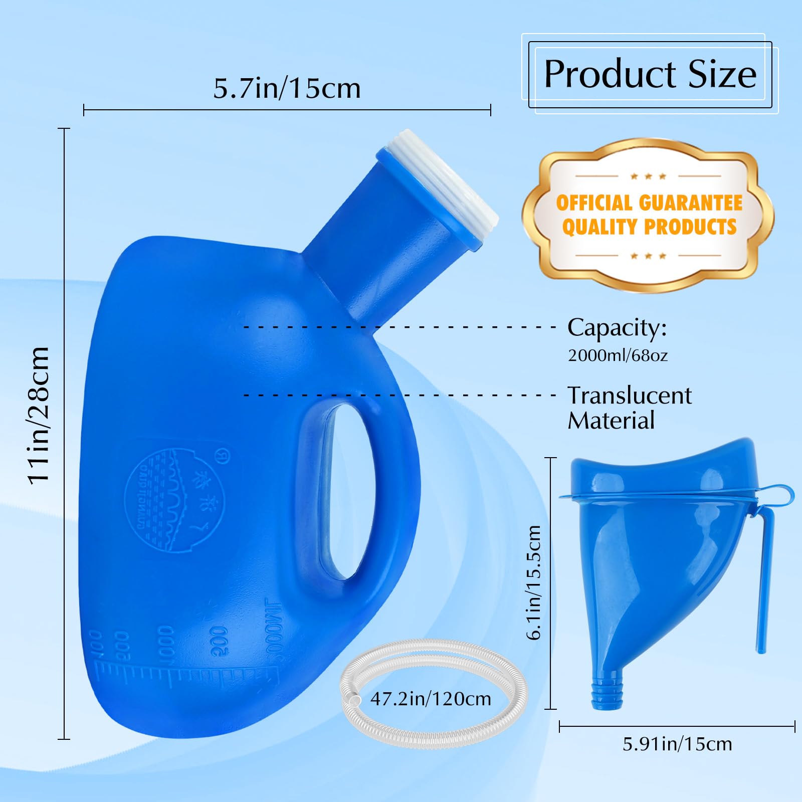 OOCOME enlarged soft rubber funnel offers gentle, comfortable fit.