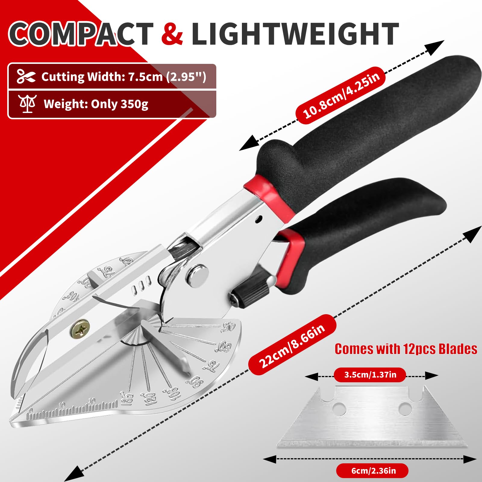OOMDMI miter shear for precise molding and trim work