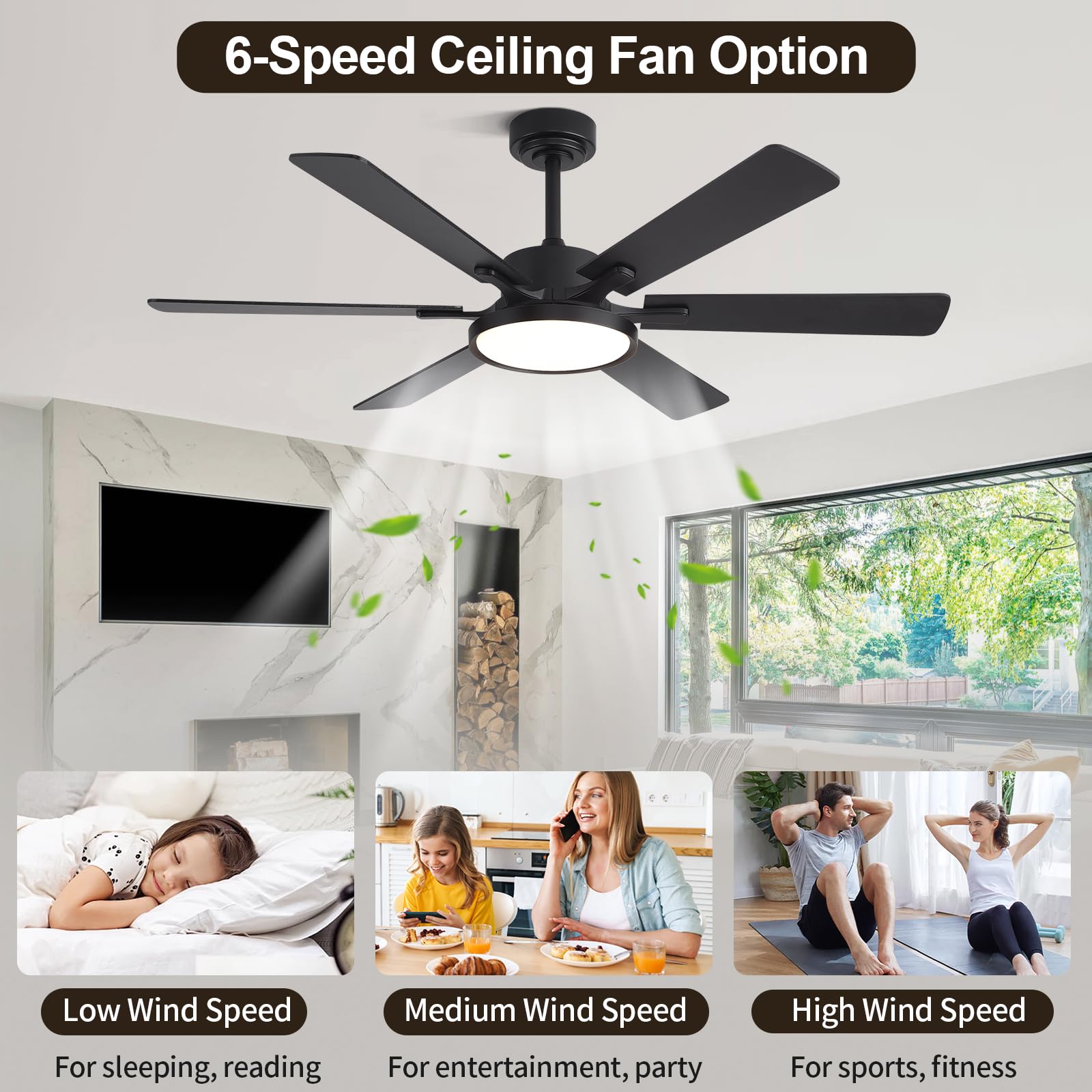oooYYDSxxx flush-mount ceiling fan saves space with sleek profile