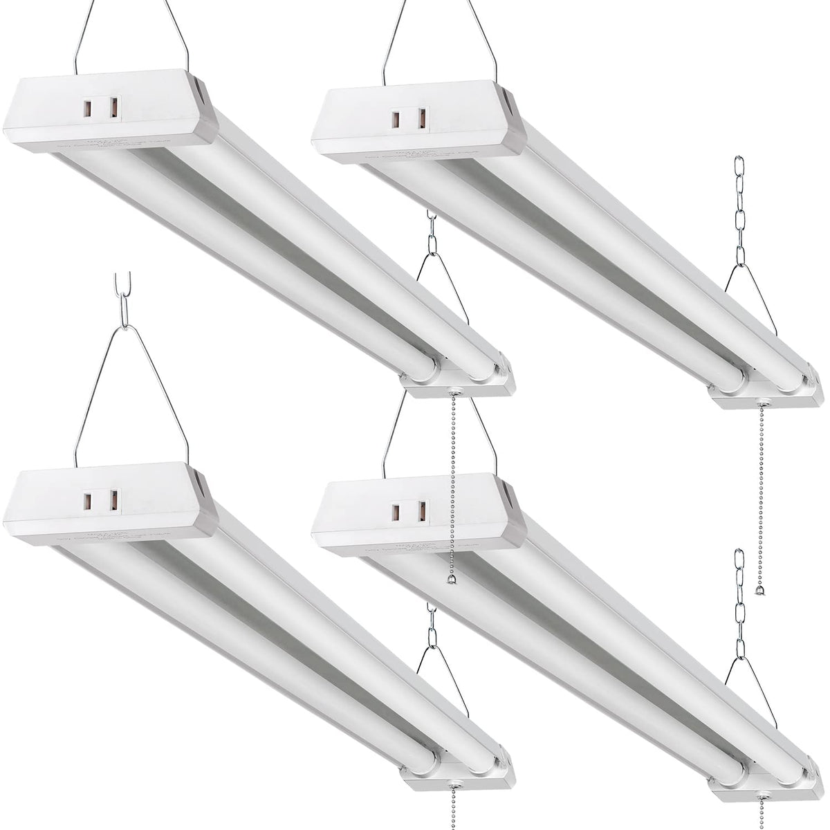 OOOLED 4ft linkable LED shop light for garages with bright daylight illumination.