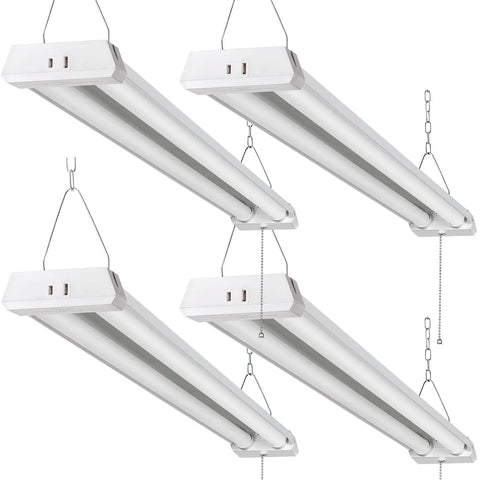 OOOLED 4ft linkable LED shop light for garages with bright daylight illumination.