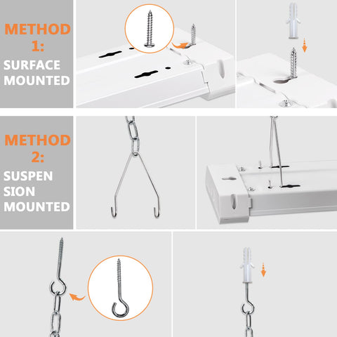 OOOLED energy-efficient LED shop light with reduced power consumption.