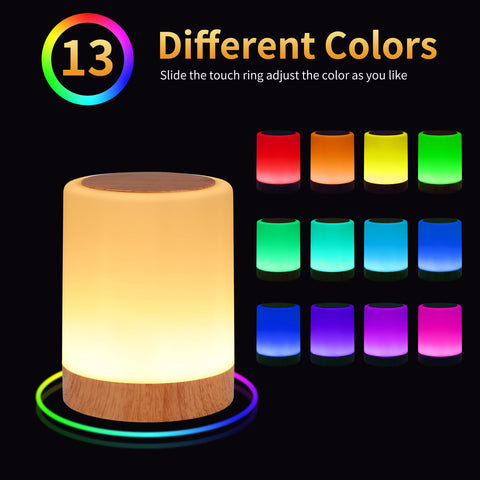 OORUN Bedside Lamp remote control for quick color and brightness adjustments