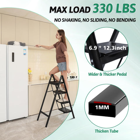 OOSOFITT 36-inch top step reaches high cabinets safely