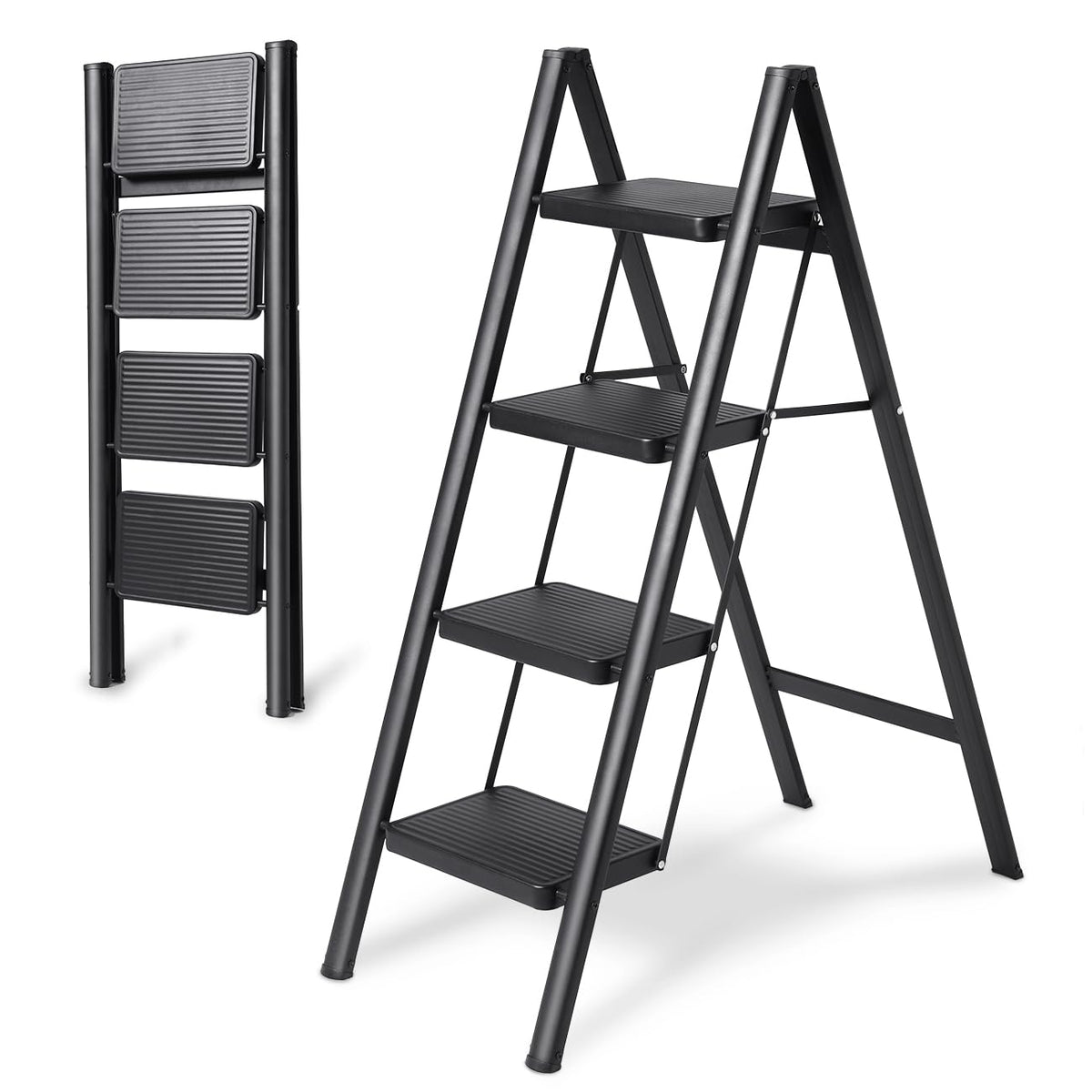OOSOFITT 4-step ladder folded for compact storage