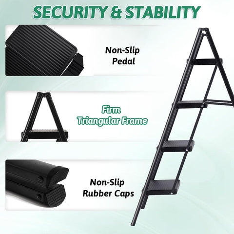 OOSOFITT heavy-duty 330 lbs ladder supports sturdy home projects