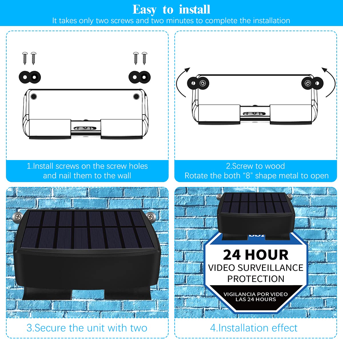 OOSSXX garden deck steps illuminated by solar light for safe outdoor navigation