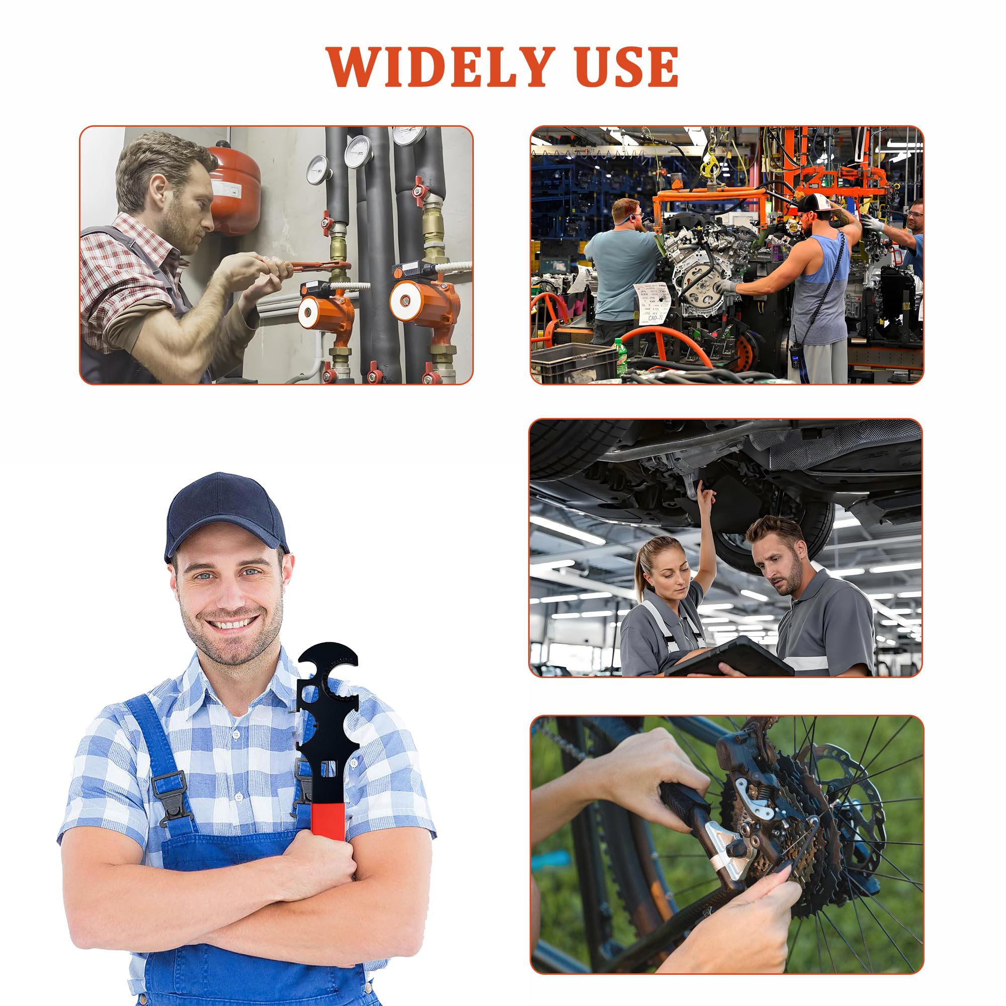OOYAYA spanner wrench features ergonomic design for comfortable extended use.