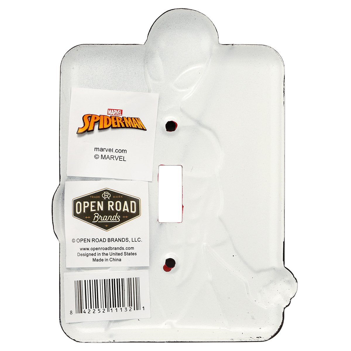 Open Road Brands metal switch plate with drilled holes for quick install.