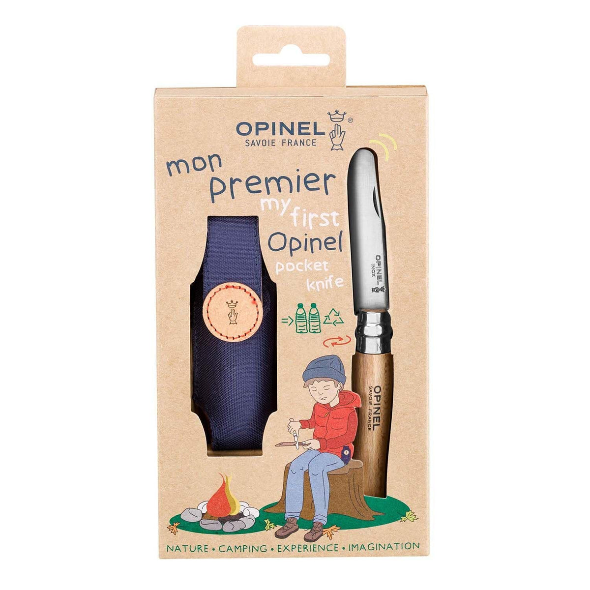 OPINEL My First No.7 box set with sheath for safe family use.