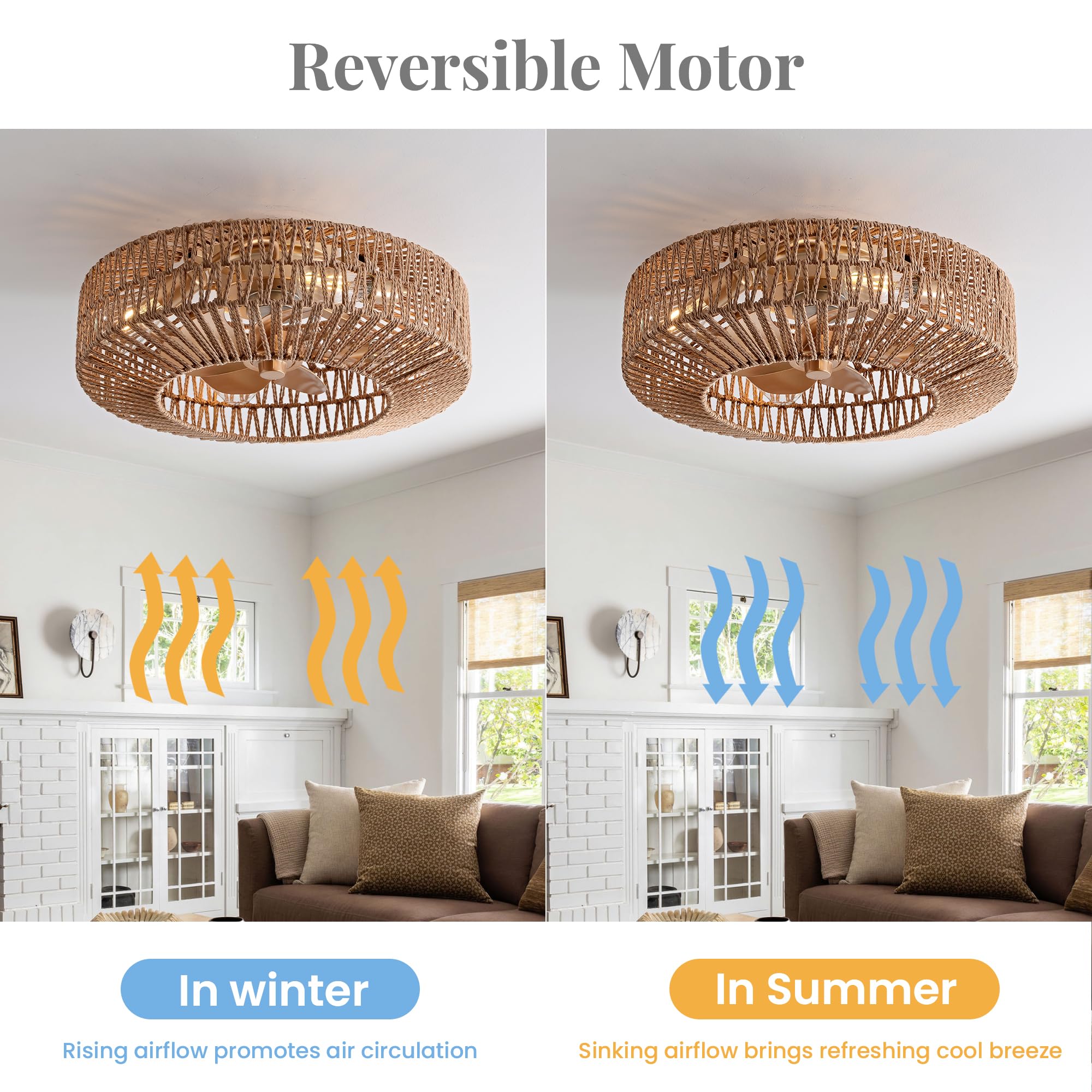 OPKMB remote-controlled fandelier; convenient control for lights and fan.