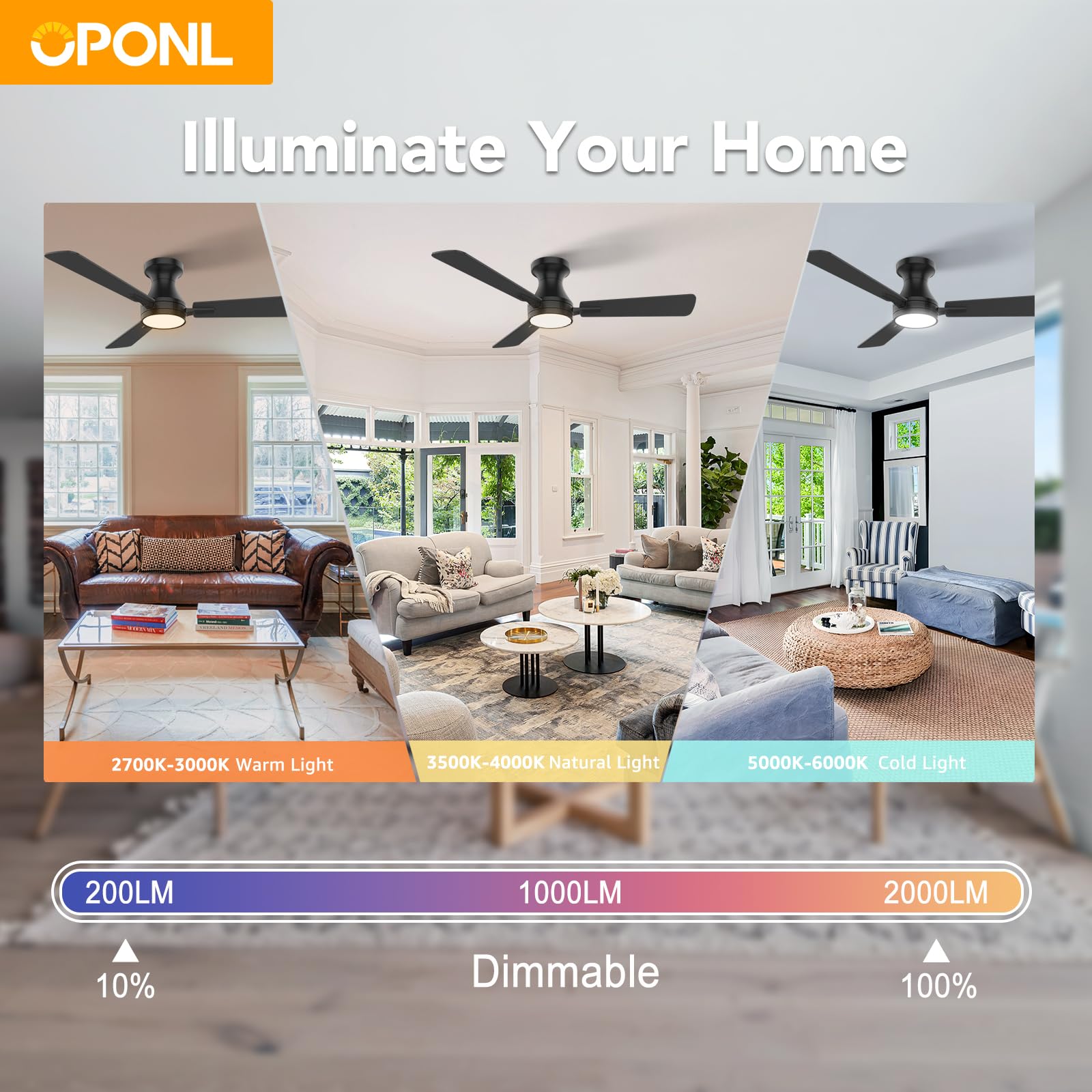 OPONL 6-color temperature dimmable light for any mood