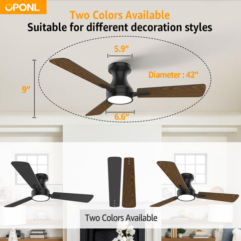 OPONL easy-installation ceiling fan with pre-installed body