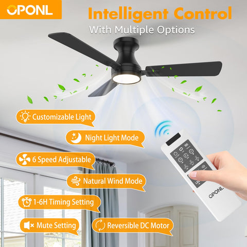 OPONL remote-control ceiling fan for effortless adjustments