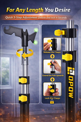 Opow high-reach pole supports safe painting and cleaning without ladders