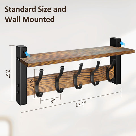 Optish coat-rack capacity up to 55 pounds supports heavy items.