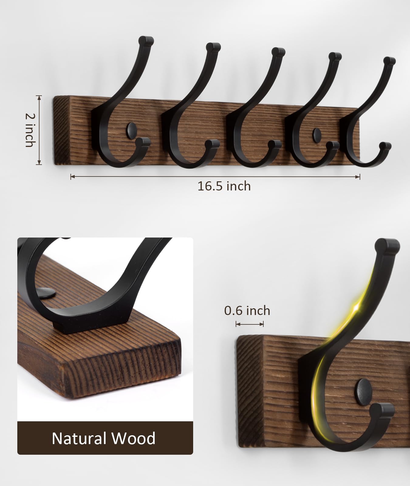 Optish entryway coat rack installed adds convenient hanging space.
