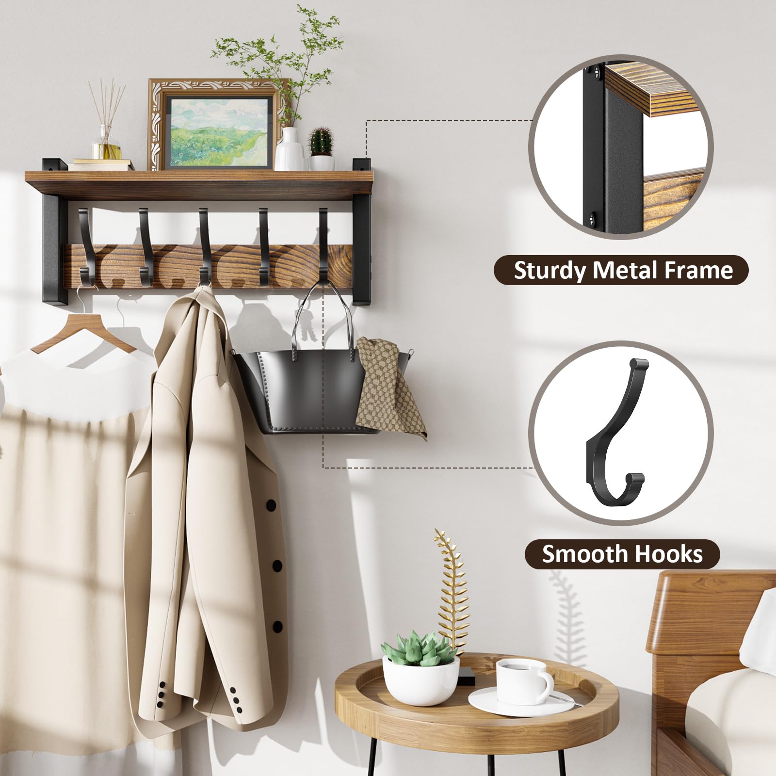 Optish vintage brown finish adds warm character to walls.
