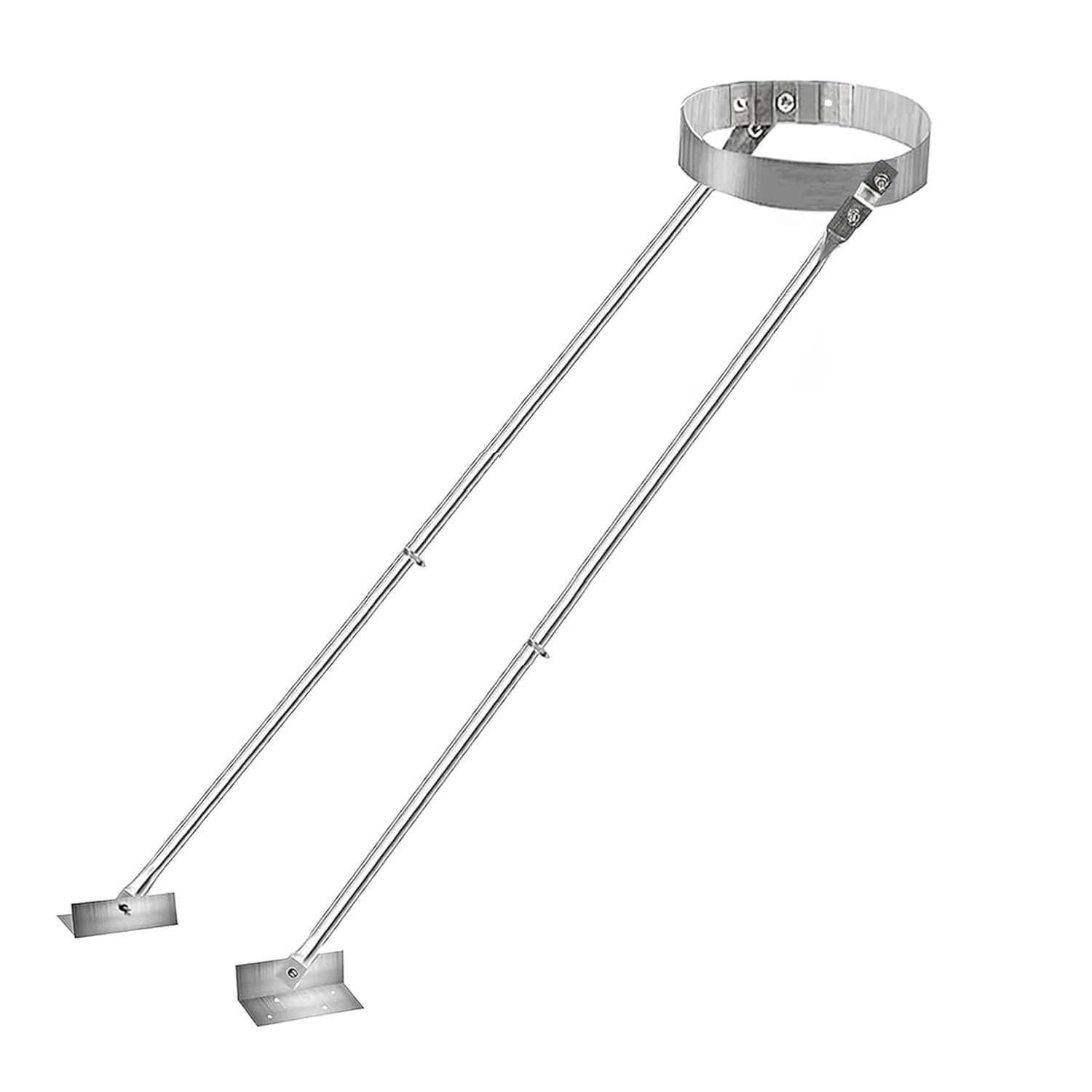 Opulsph extended roof bracket kit for 6-14 inch chimney pipes improves stability in wind
