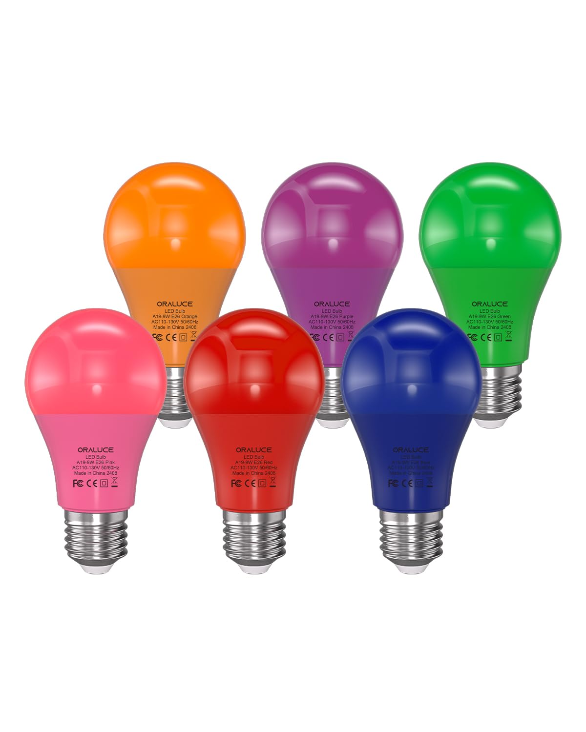 ORALUCE 6-color bulbs for indoor outdoor use provide year-round color accents.