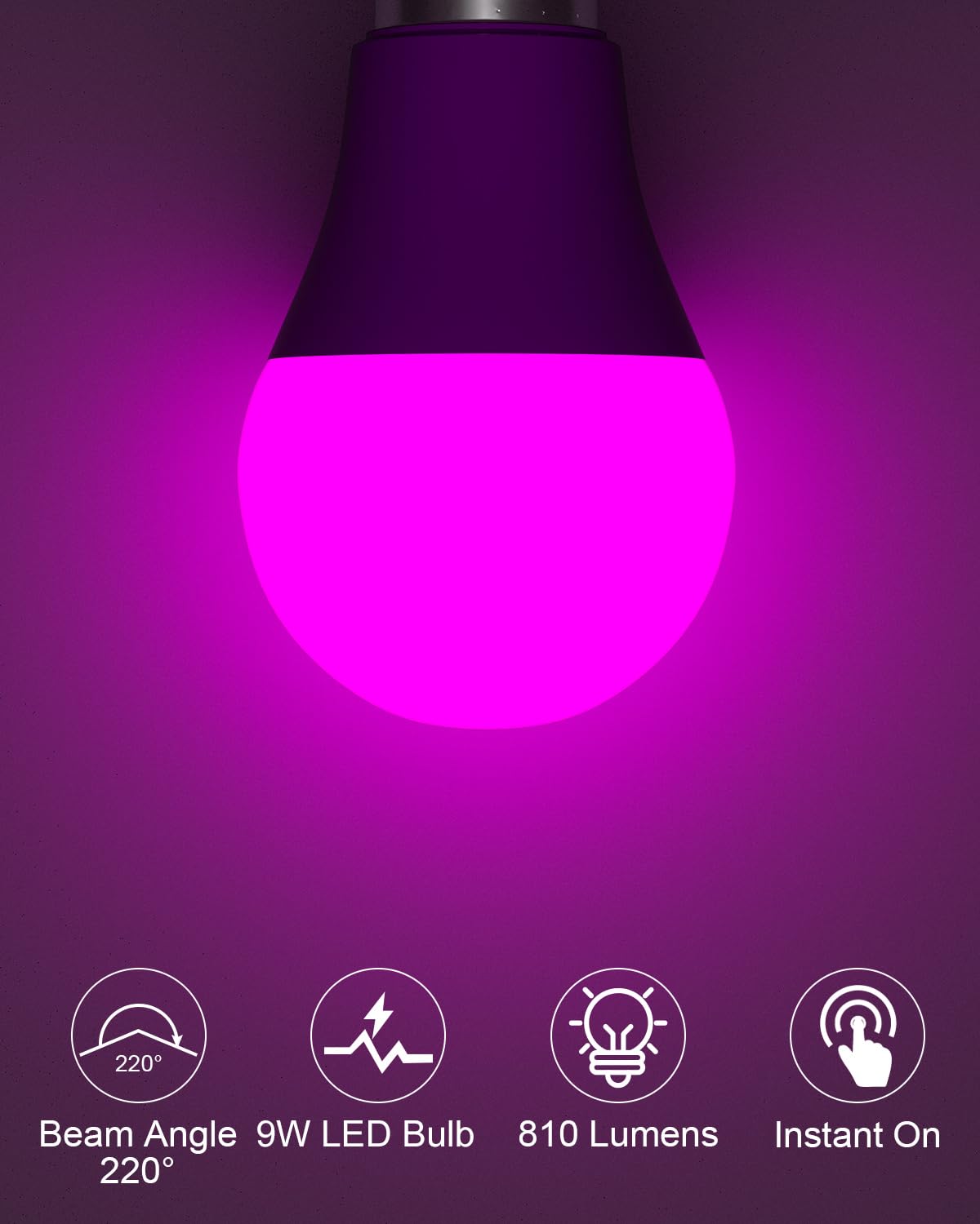 ORALUCE E26 LED bulb 60W non-dimmable for quick color setups.