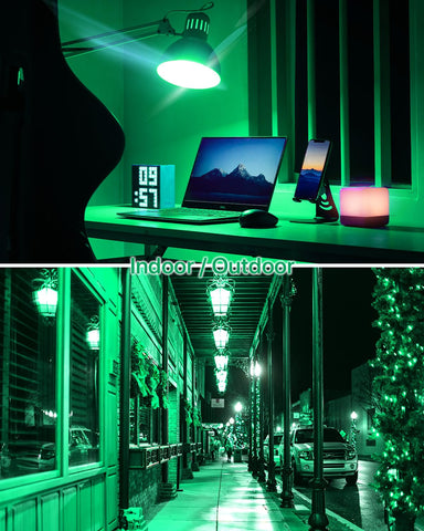 Oraluce non-dimmable color bulb for steady festive glow.