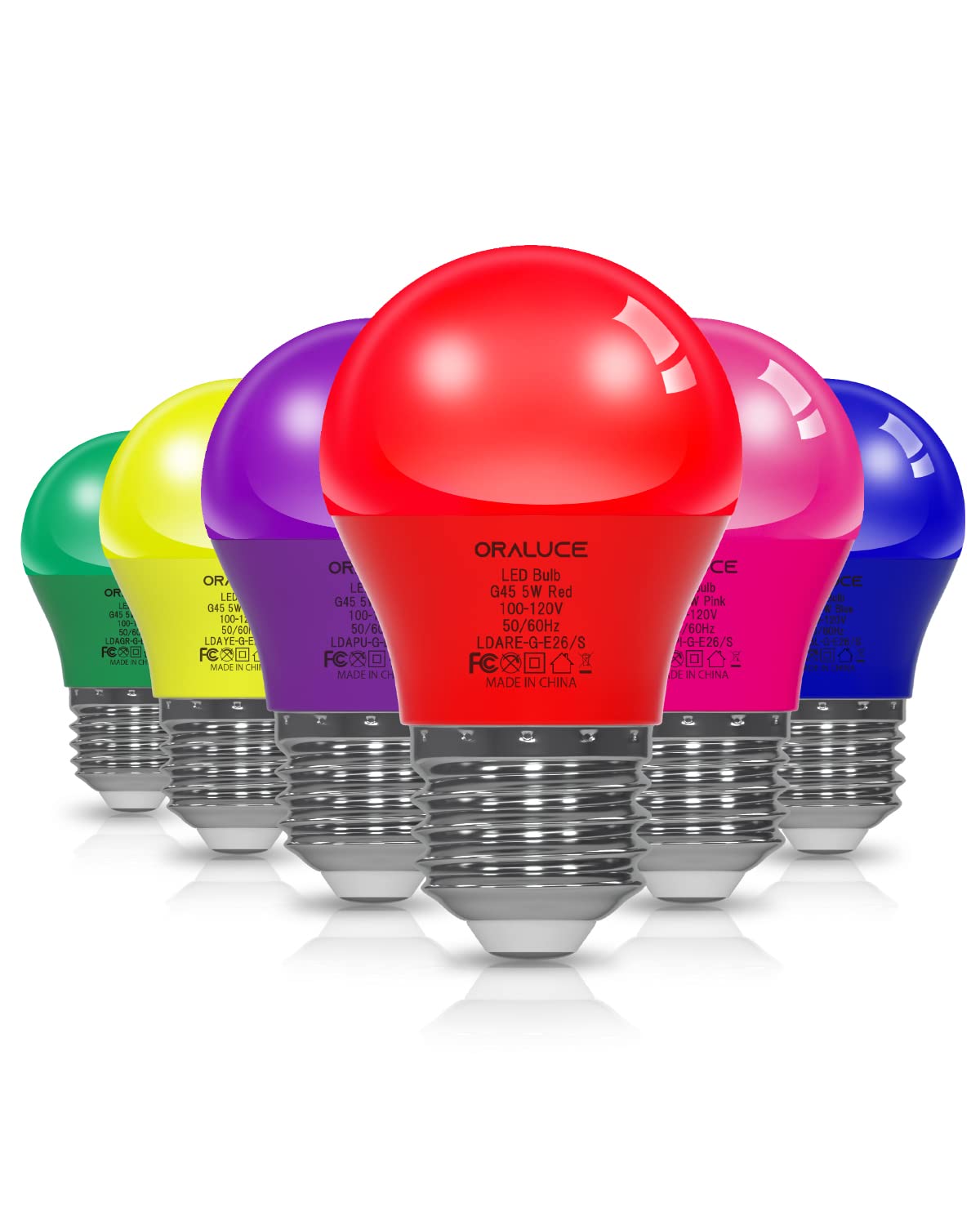 Oraluce six-color porch light bulb for vibrant outdoor ambiance.