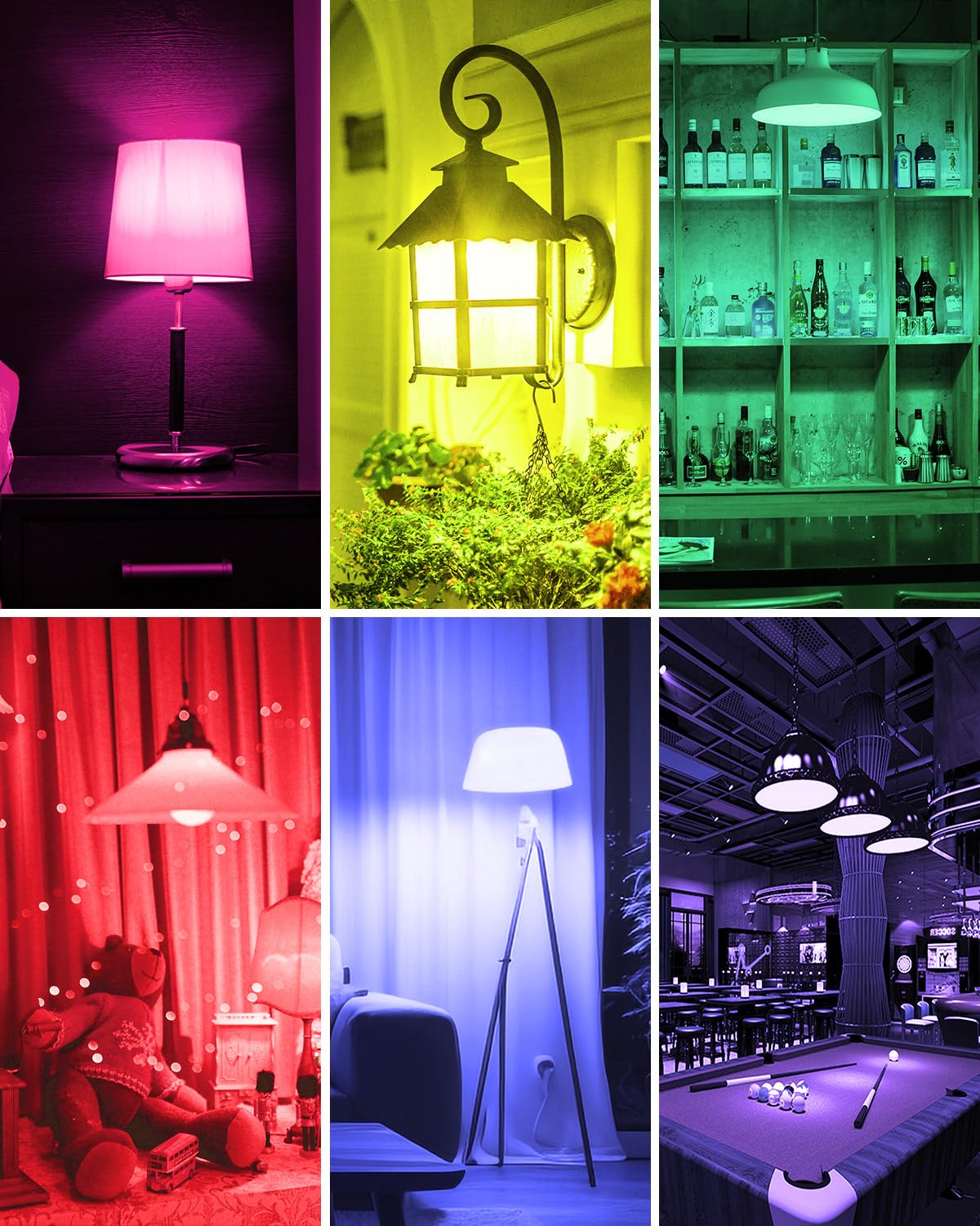 Oraluce six-pack color bulbs ideal for seasonal decorating.