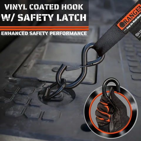 ORANGEE strap rated for 2,000 pounds break strength handles heavy loads securely