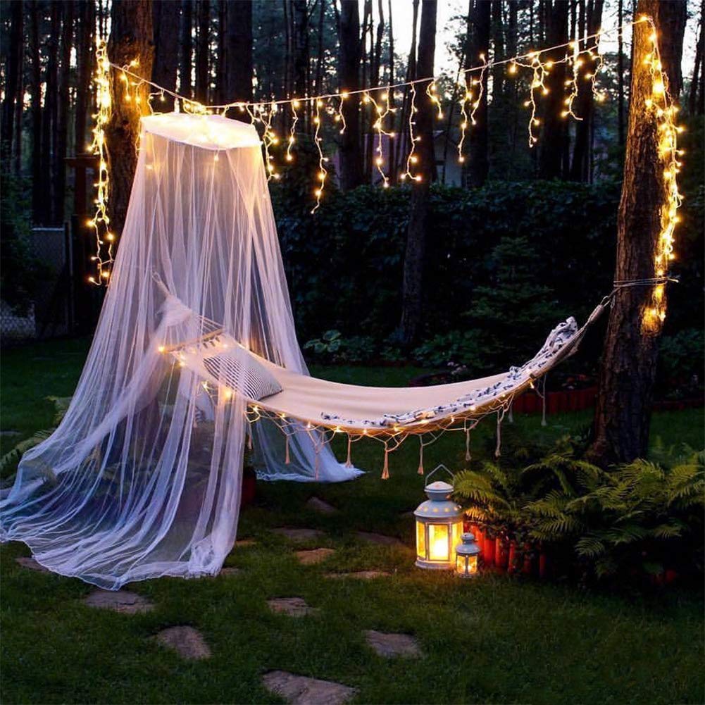 Orangie LED Icicle Lights extendable up to five chains for scalable decorating.