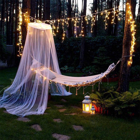 Orangie LED Icicle Lights extendable up to five chains for scalable decorating.