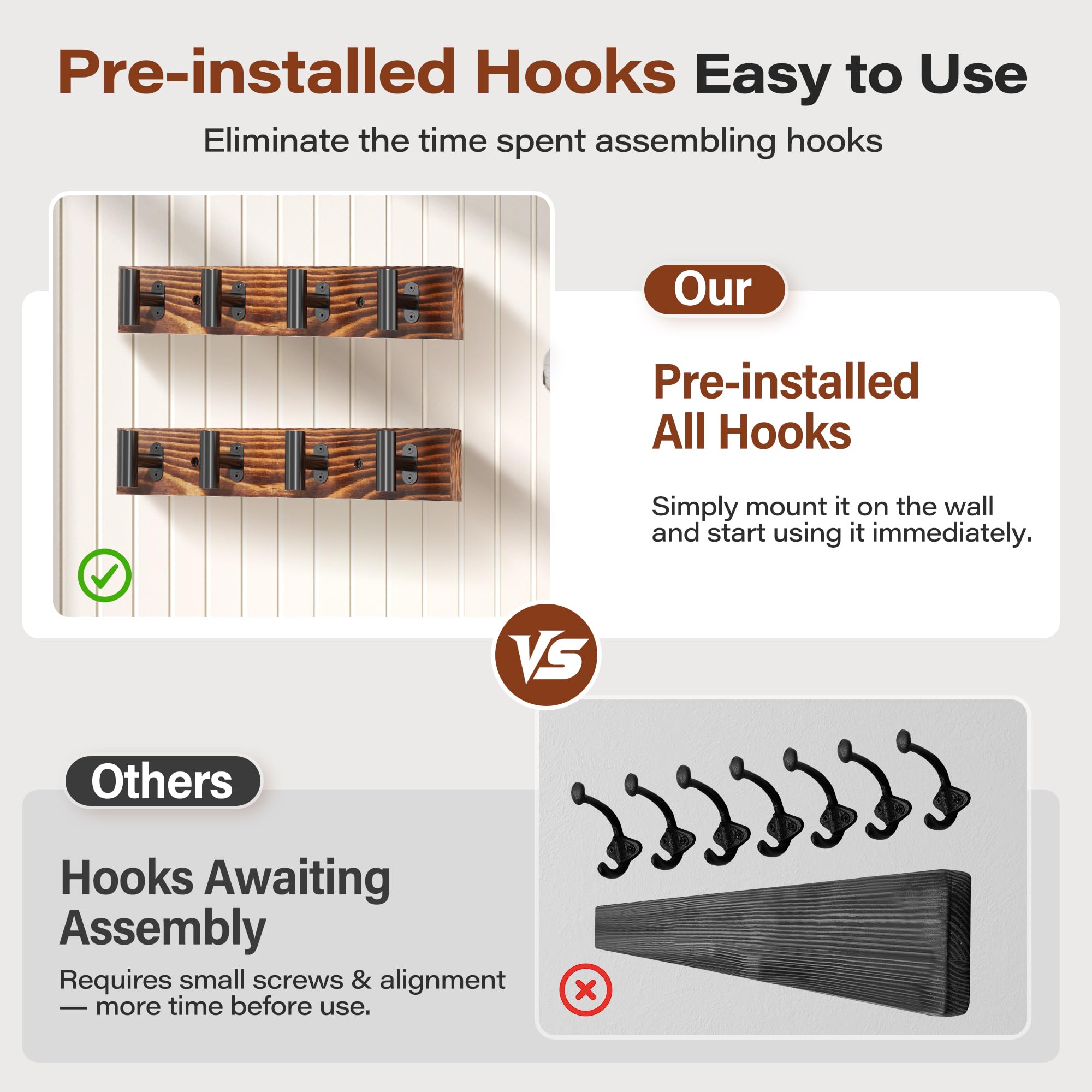 Orapoke entryway installation example showing practical storage for coats and bags
